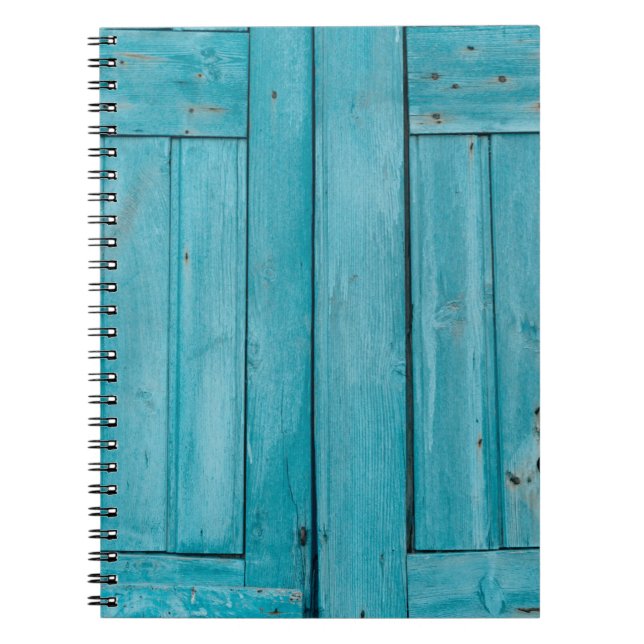 Cuaderno Dos puertas de madera gris (Frente)