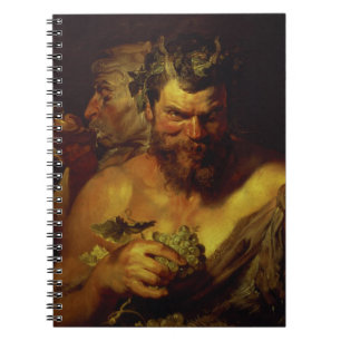 Cuaderno Dos sátiros (aceite en el panel)