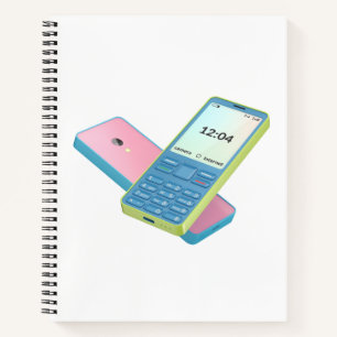 Cuaderno Dos teléfonos móviles coloridos
