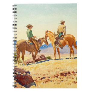 Cuaderno Dos Vaqueros en Caballos por Maynard Dixon