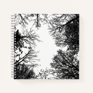 Cuaderno Dosel del bosque en blanco y negro