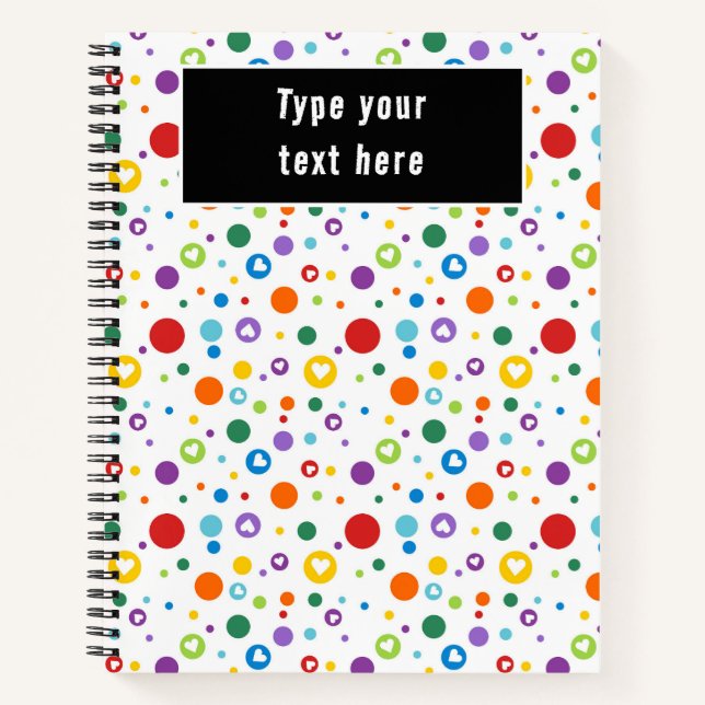 Cuaderno dot heart Rainbow Colors  | Cute Back to School (Anverso)