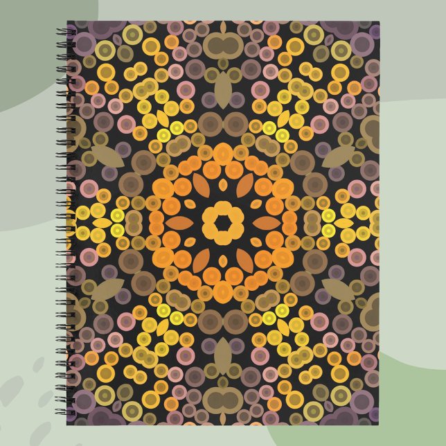 Cuaderno Dot Mandala Flor Amarillo y Púrpura (Subido por el creador)