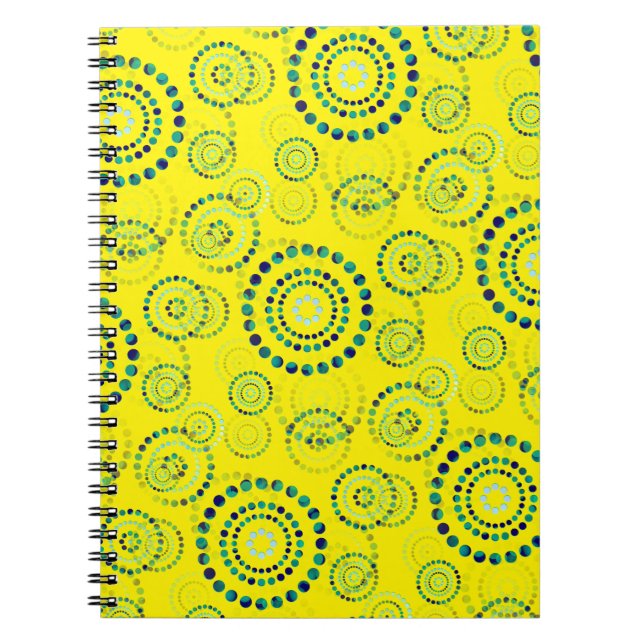 Cuaderno Dots Circle Power Flowers II + tu backgr. y idea (Frente)