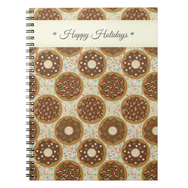 Cuaderno Doughnut Felices Fiestas (Frente)