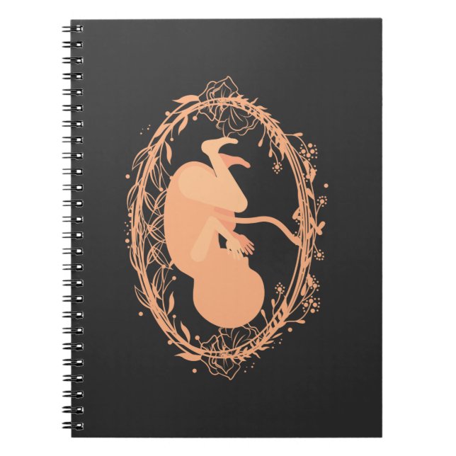 Cuaderno Doula bebé embarazada Floral Doula Partera (Frente)