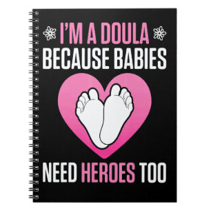 Cuaderno Doula de parto orgullosa trabajadora de parto sofá