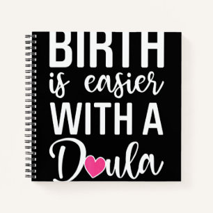 Cuaderno Doula de parto orgullosa trabajadora de parto sofá