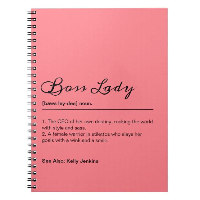 Cuaderno Doy de nombre personalizado para la definición de  (Frente)