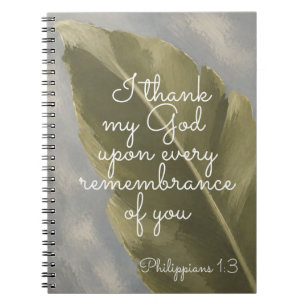 Cuaderno DOY GRACIAS A MI DIOS Filipenses 1:3 Regalo pa