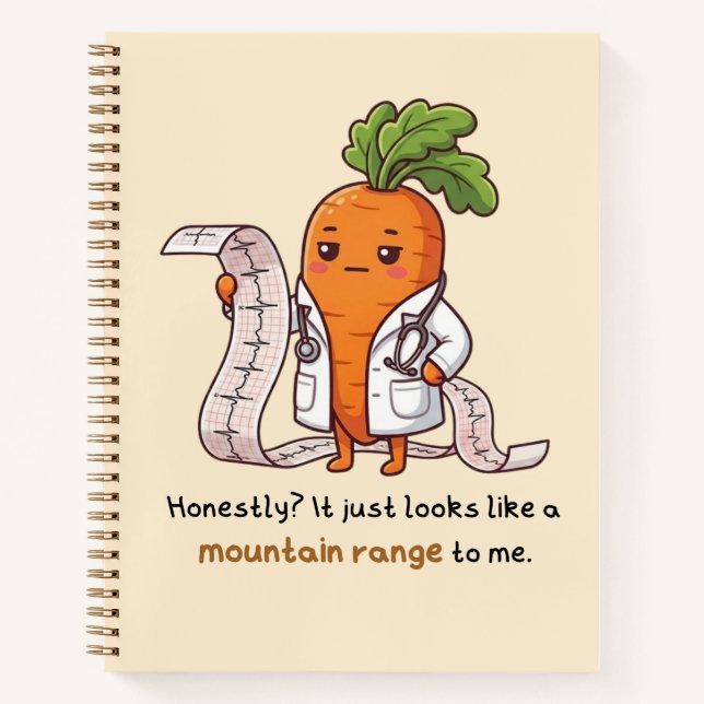 Cuaderno  ​Dr. Carrot ECG Funny Medical spiral Notebook  (Anverso)