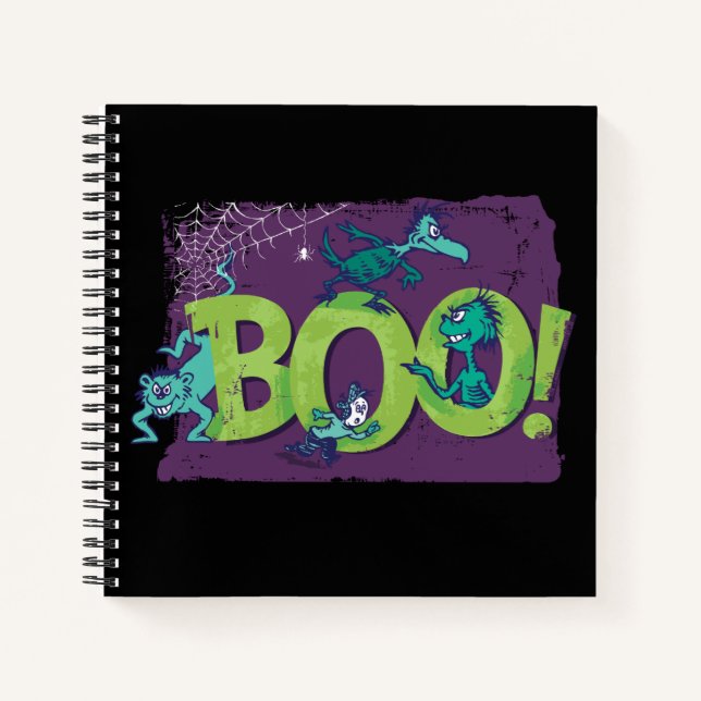 Cuaderno Dr. Seuss | ¡BOO! Gráfico de Halloween (Anverso)
