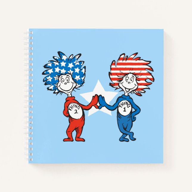 Cuaderno Dr. Seuss | Cosa Uno Cosa Dos Gráfico Patriótico (Anverso)