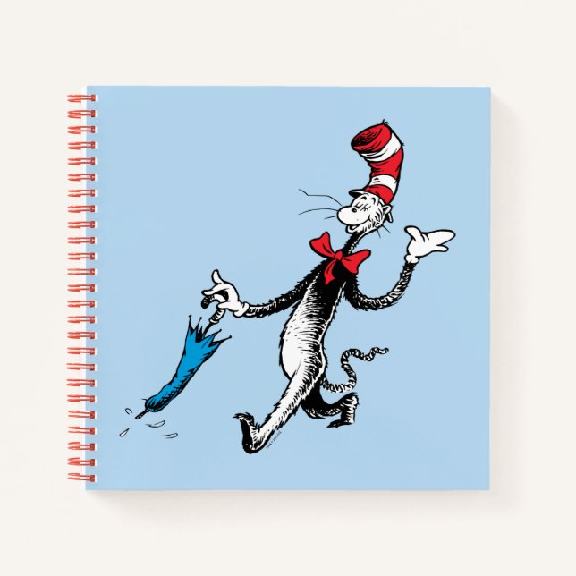 Cuaderno Dr. Seuss | El gato con sombrero Paseo con paragua (Anverso)