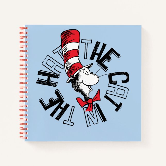 Cuaderno Dr. Seuss | Gato en el arte redondo Gorra (Anverso)