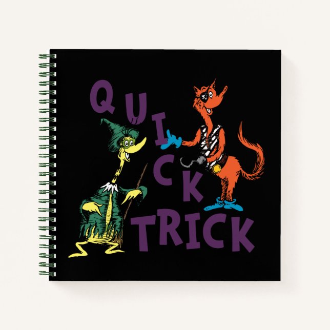 Cuaderno Dr. Seuss | Gráfica de Halloween de truco rápido (Anverso)