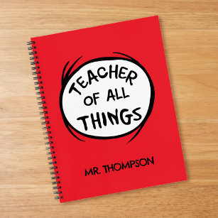 Cuaderno Dr. Seuss Thing 1 Thing 2 - Profesor de todas las 