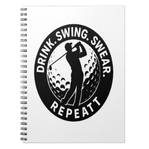 Cuaderno Dragar Swing Swear Repeat Golf