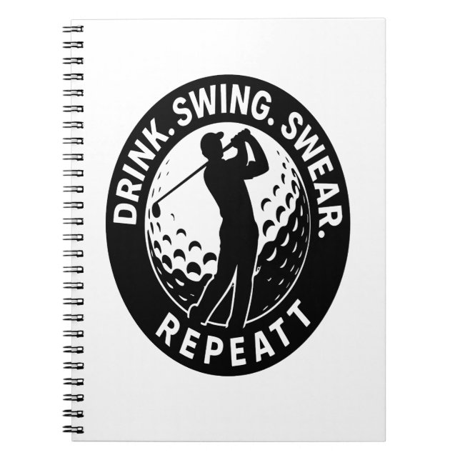 Cuaderno Dragar Swing Swear Repeat Golf (Frente)
