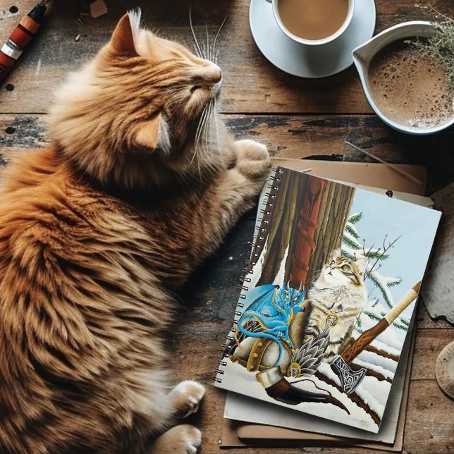 Cuaderno Dragón azul Viking Cat (Subido por el creador)