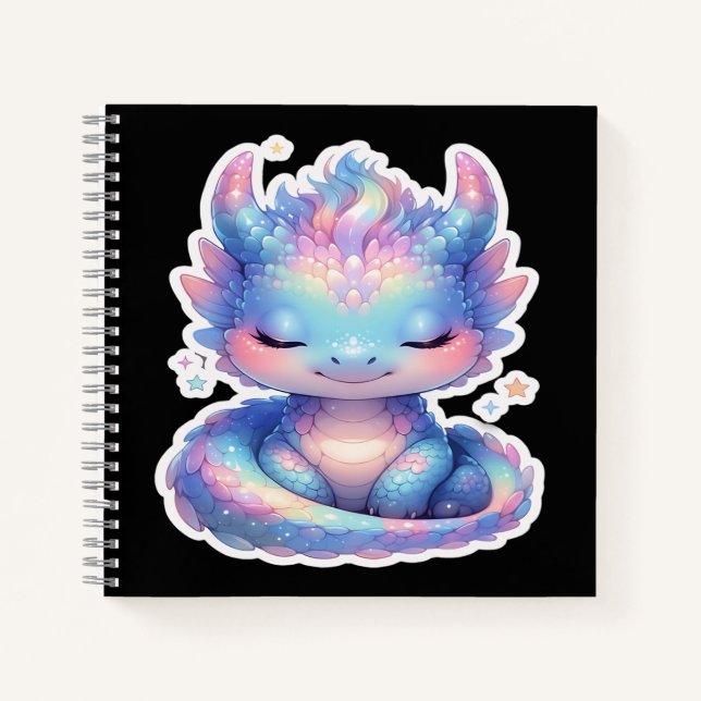 Cuaderno Dragón Bebé Pastel Adorable  (Anverso)