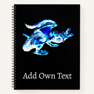 Cuaderno Dragón Bestia de Hielo Encantado Idea de Fantasía