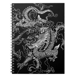 Cuaderno Dragón blanco y negro