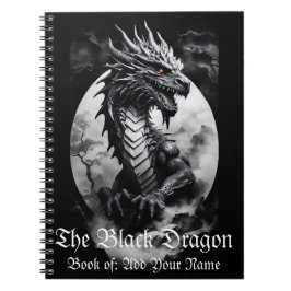 Cuaderno Dragón blanco y negro