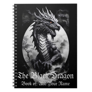 Cuaderno Dragón blanco y negro