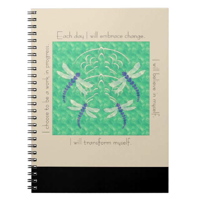 Cuaderno Dragón | Bloc de notas en espiral Inspirador (Frente)