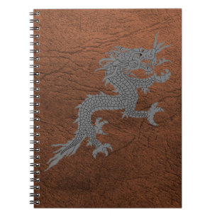 Cuaderno Dragón butanés sobre cuero