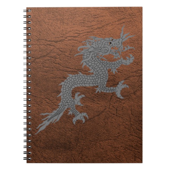 Cuaderno Dragón butanés sobre cuero (Frente)