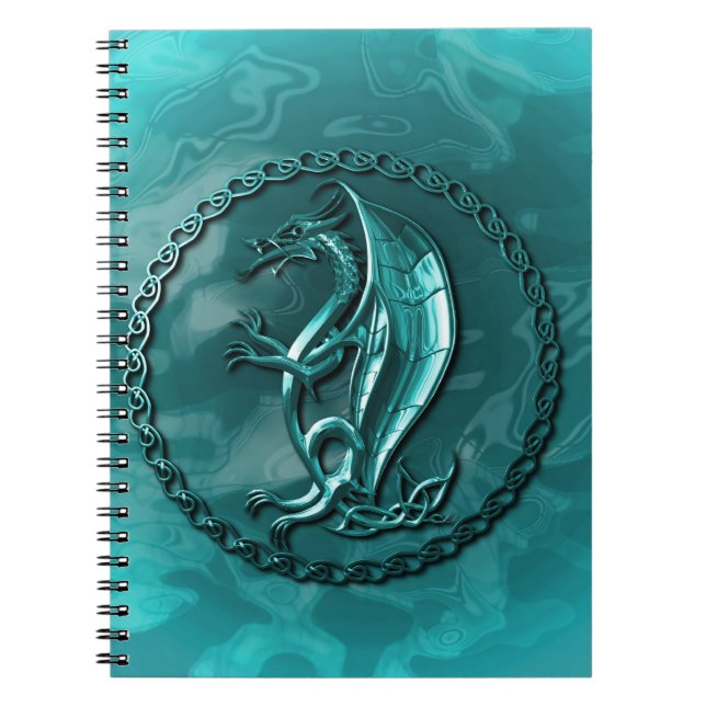 Cuaderno Dragón céltico azul (Frente)