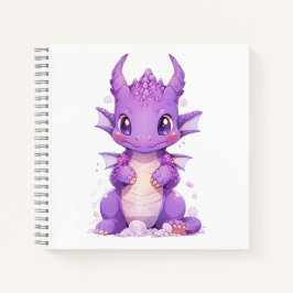 Cuaderno Dragón de bebé morado