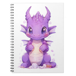 Cuaderno Dragón de bebé morado