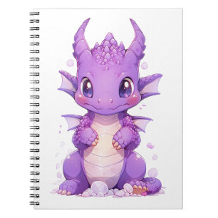 Cuaderno Dragón de bebé morado