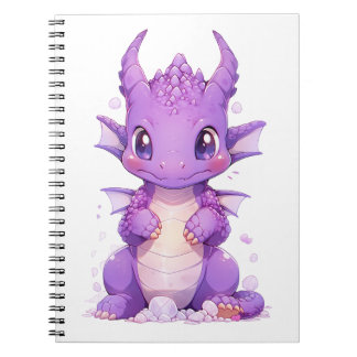 Cuaderno Dragón de bebé morado