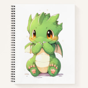 Cuaderno Dragón de bebé verde