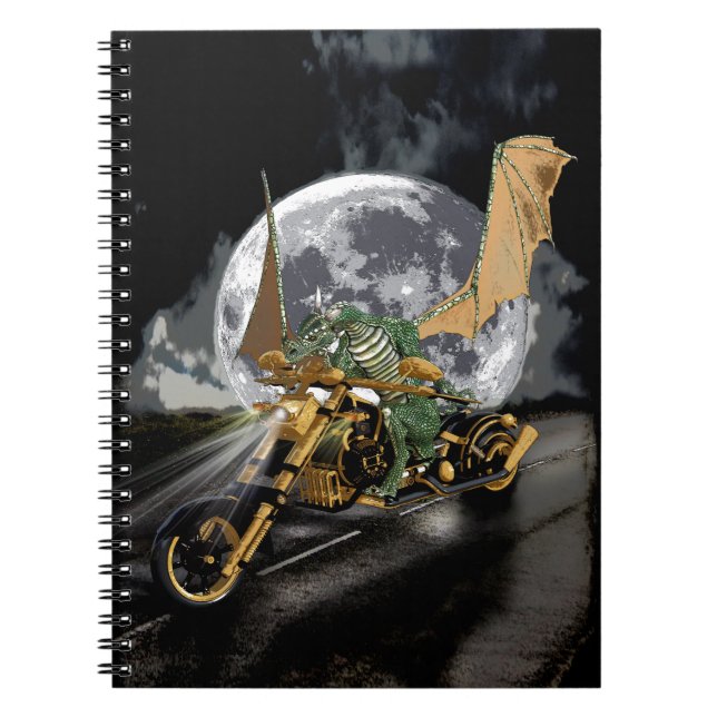 Cuaderno Dragón de carreras de arrastre y arte de fantasía  (Frente)