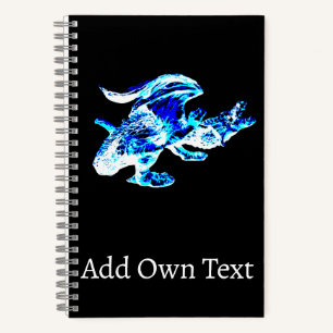 Cuaderno Dragón de Cristal de Hielo Criatura Mágica de Gema
