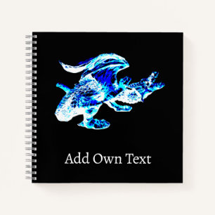 Cuaderno Dragón de Escarcha Aurora de Medianoche Arte Fantá