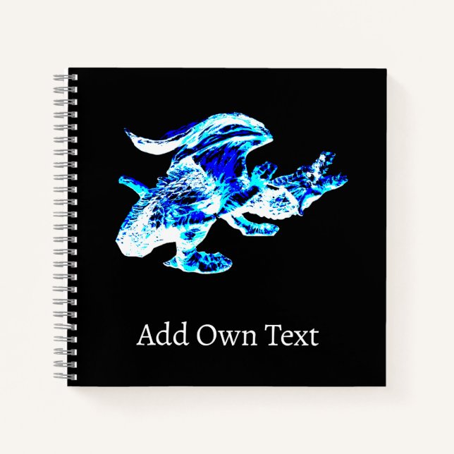 Cuaderno Dragón de Escarcha Aurora de Medianoche Arte Fantá (Anverso)