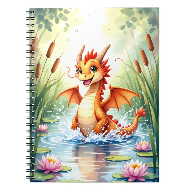 Cuaderno Dragón de estanques juguetón (Frente)