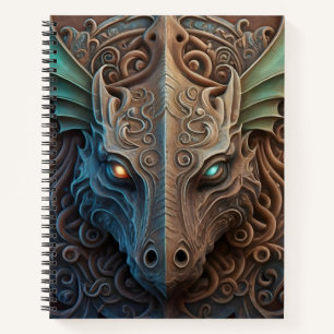 Cuaderno Dragón de estilo de gárgola medieval