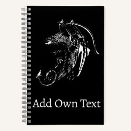 Cuaderno Dragón de Fantasía Feroz Alas con Aura Oscura Artí