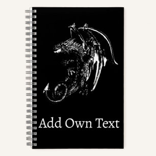 Cuaderno Dragón de Fantasía Feroz Alas con Aura Oscura Artí