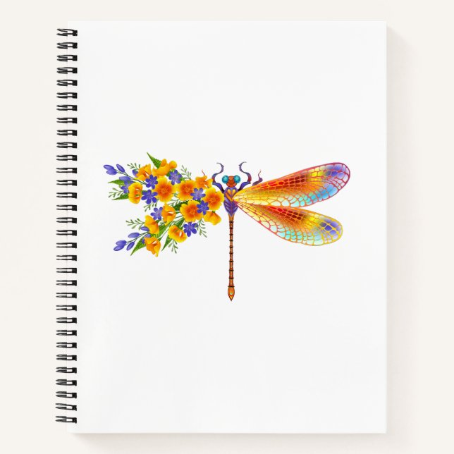 Cuaderno Dragón de flores amarillas (Anverso)