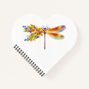 Cuaderno Dragón de flores amarillas
