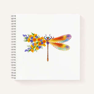 Cuaderno Dragón de flores amarillas