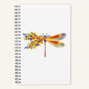 Cuaderno Dragón de flores amarillas